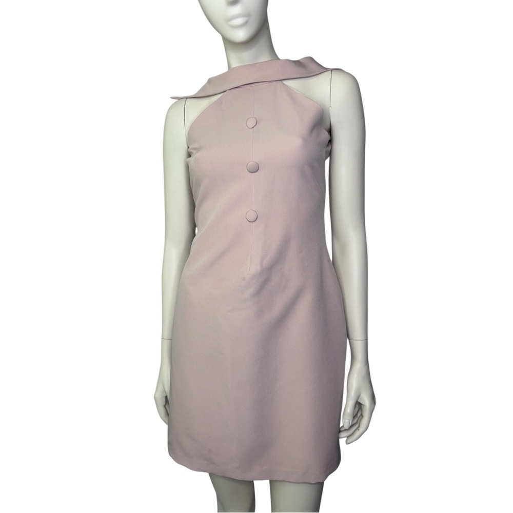 Panadda Sleeveless Dusty Pink Mini Dress with‎ Button Detail S